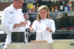 Cat Cora and Tim Creehan